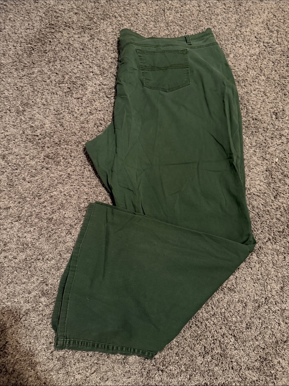 Denim&Co Dark Green Wide Leg Jeans